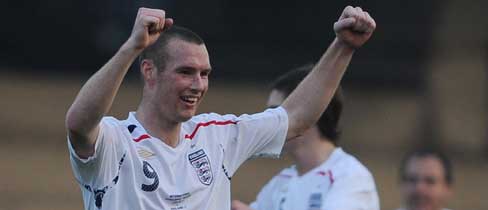 James Constable celebrates